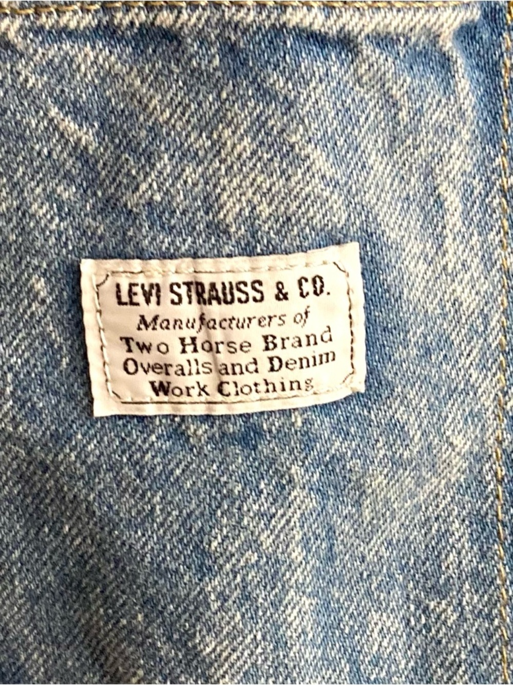 LEVI'S Vintage Blue Denim Shortalls Short Overalls Two hours Brand/Size M - Picture 6 of 15